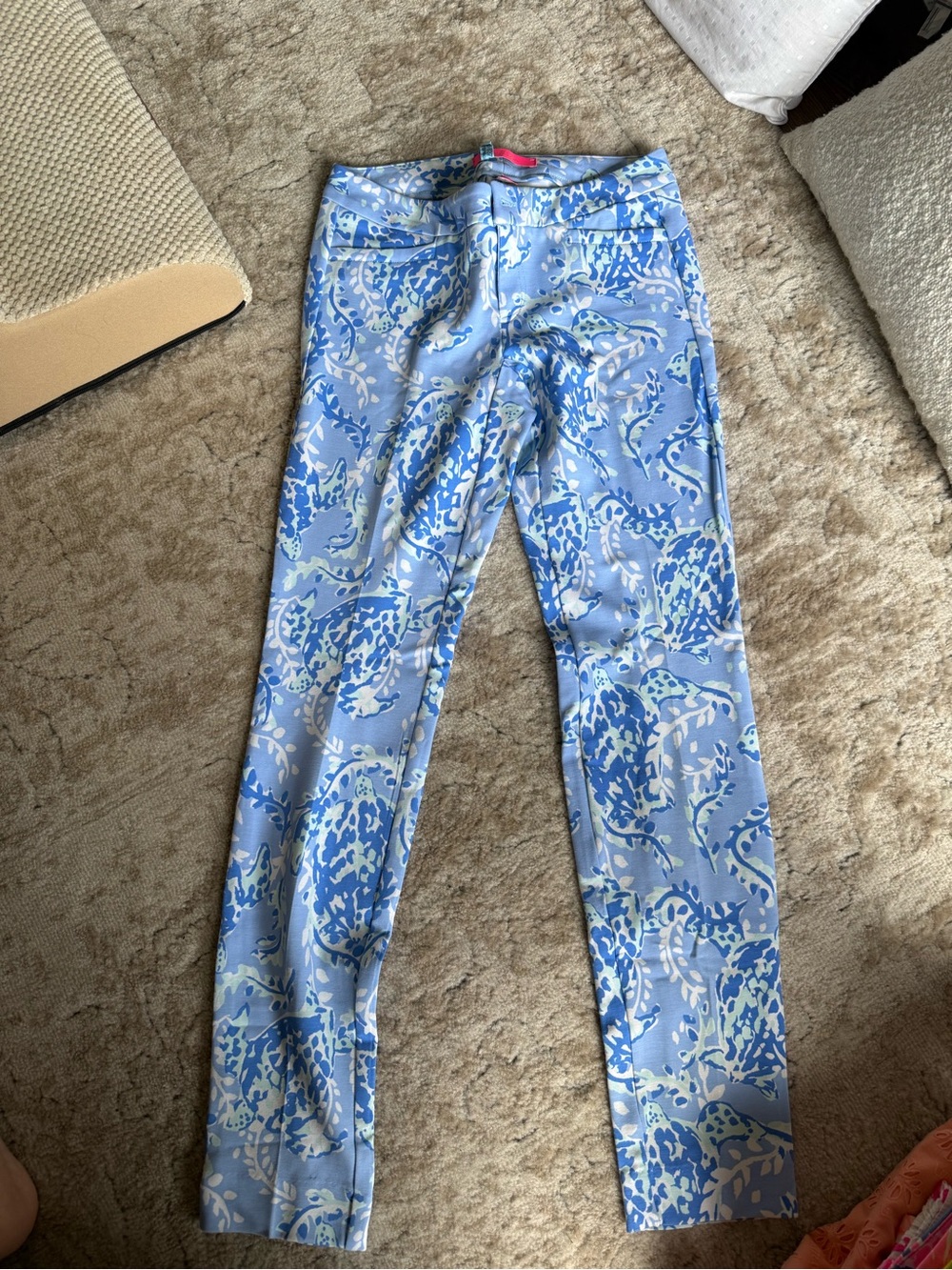 Lilly Pulitzer Light Blue Multi-Print Skinny Leggings
